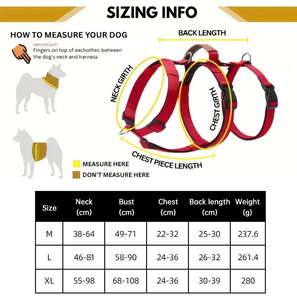 Harnais Tactique Anti-Traction pour Chien — Robuste et Ajustable