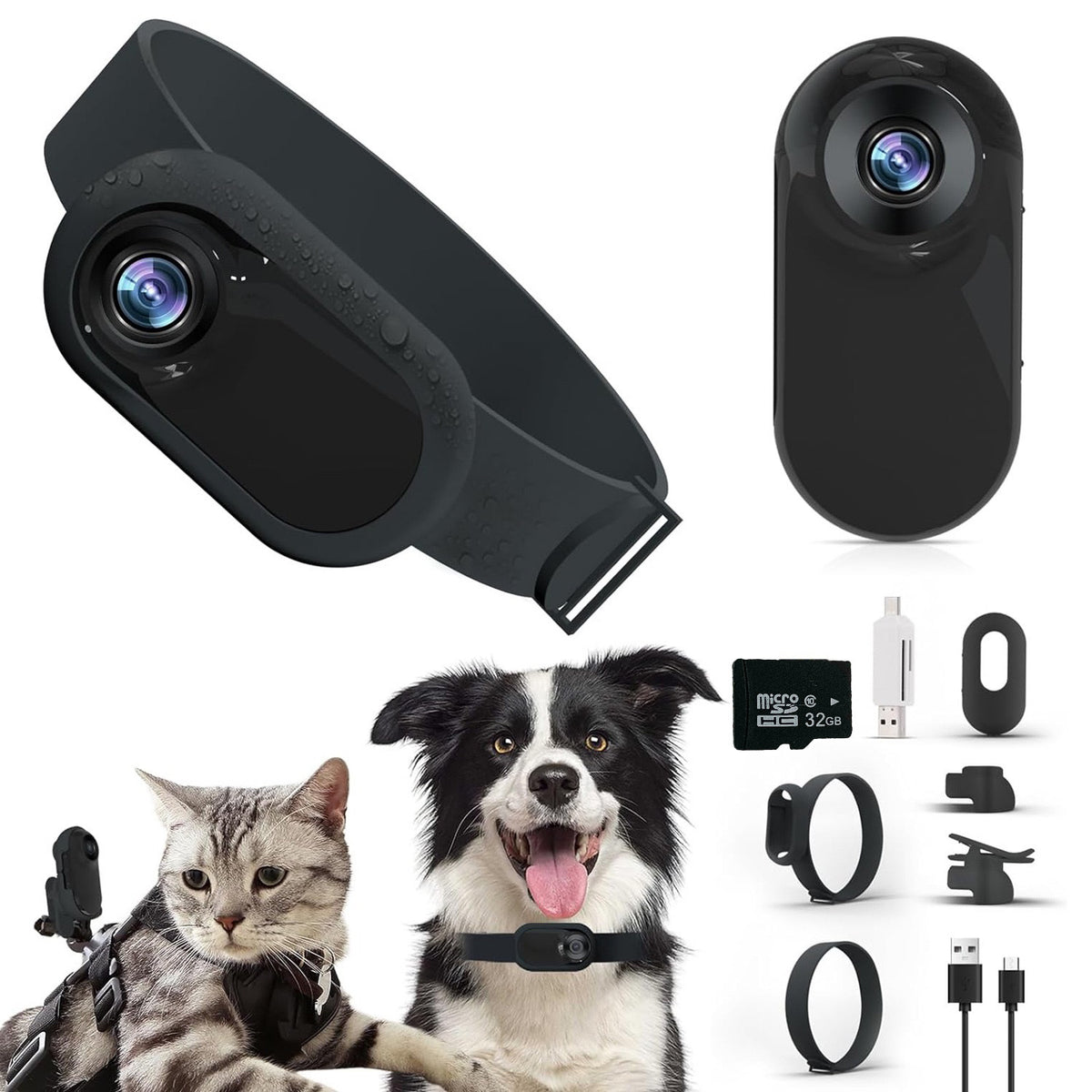 Mini Caméra Collier HD pour Chien et Chat — Vivez ses Aventures à Ses Côtés