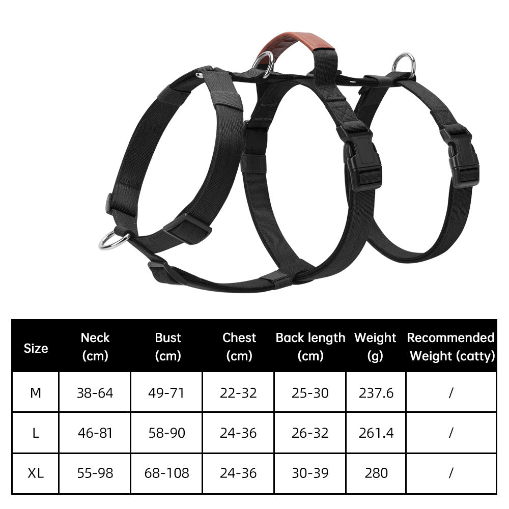Harnais Tactique Anti-Traction pour Chien — Robuste et Ajustable